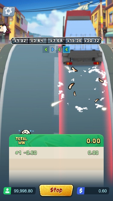 Cars hit your chicken and wipe out your winning chances